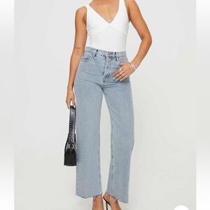 Princess Polly Fawcett Jeans Light Wash Denim